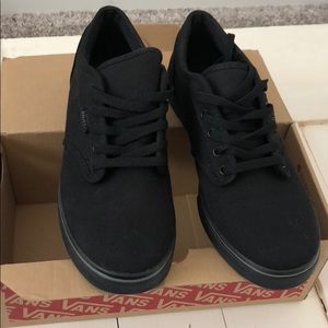 Never worn all black low vans